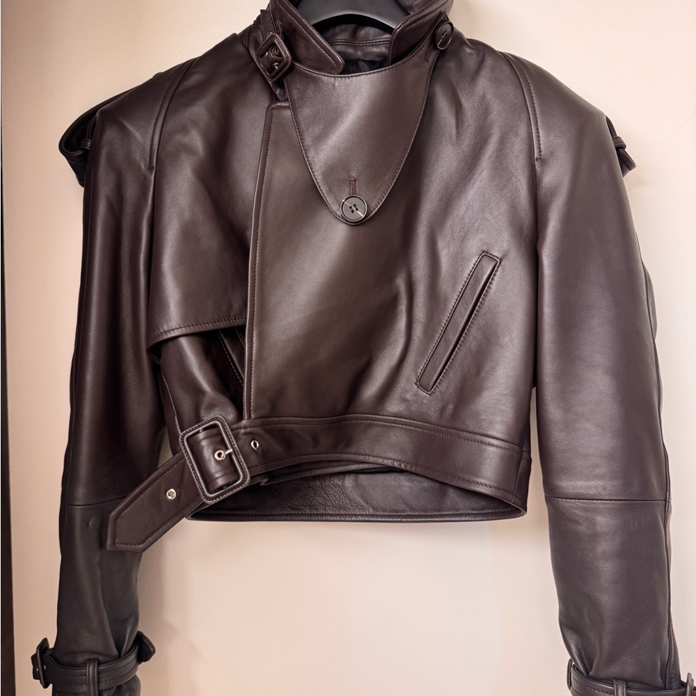 Oversized Leather Jacket - image 5